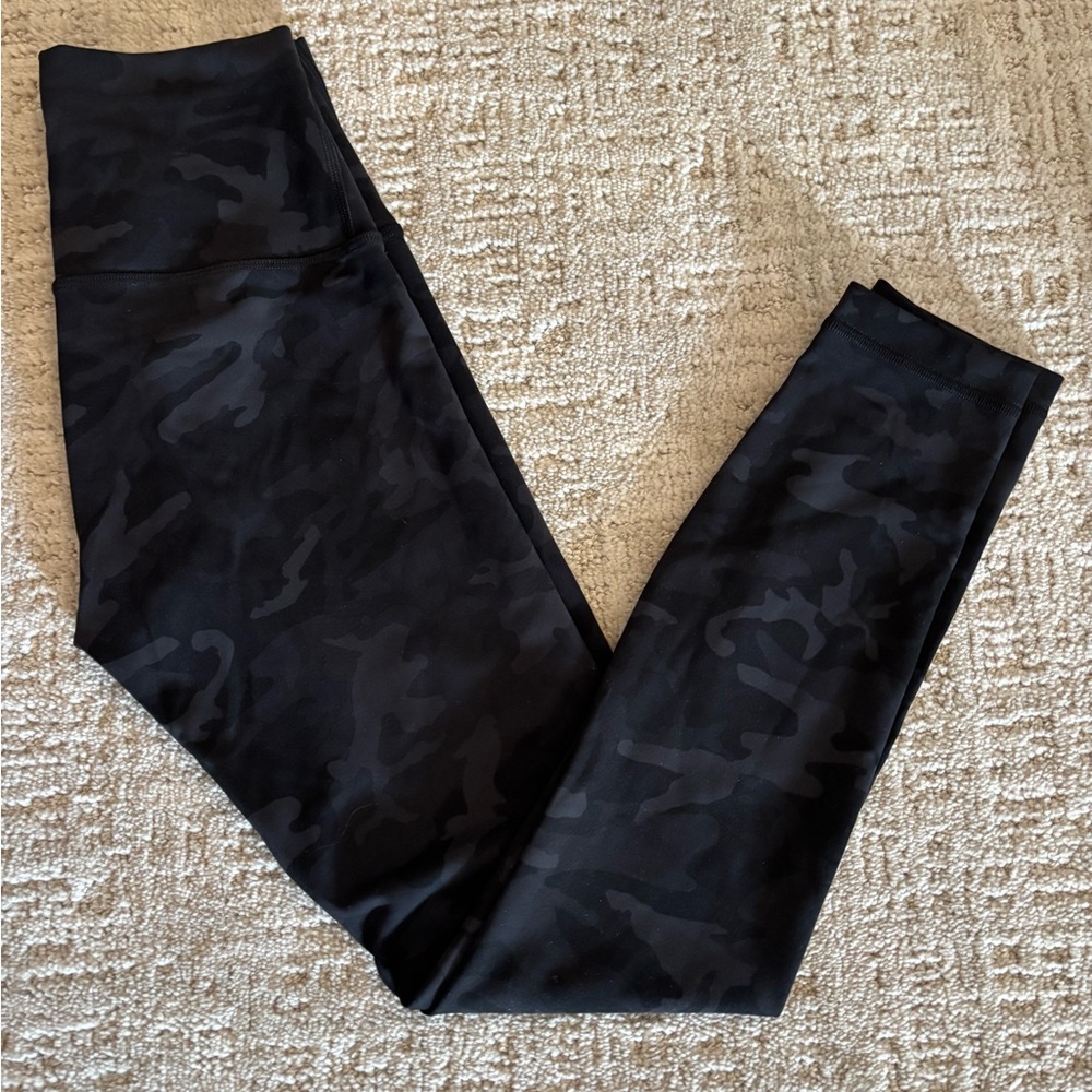Lululemon Athletica black and gray Camouflage Leggings